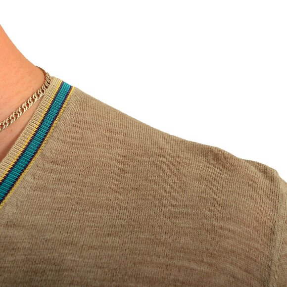 Prada Men's Gray 100% Wool V-Neck Pullover Sweater US S IT 48 - Picture 4 of 6